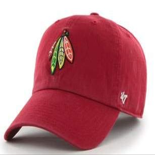 '47 Brand Chicago Blackhawks Red Clean Up Adjustable Snapback Cap