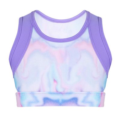 YiZYiF Little/Big Girls Novelty Graffiti Printing Sports Wide Band Gymnastics Dance Swimming Shorts Colorful Graffiti Top 14