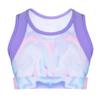 YiZYiF Little/Big Girls Novelty Graffiti Printing Sports Wide Band Gymnastics Dance Swimming Shorts Colorful Graffiti Top 14 view 1