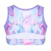 YiZYiF Little/Big Girls Novelty Graffiti Printing Sports Wide Band Gymnastics Dance Swimming Shorts Colorful Graffiti Top 14 view 2