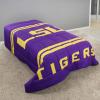 College Covers Everything Comfy LSU Tigers Reversible Big Logo Soft and Colorful Comforter, Queen view 2