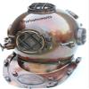 MAXNAUTICALMART Vintage Diving Divers Helmet Solid Iron & Brass 18" Antique US Navy Diving Divers Helmet view 2