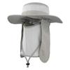 Outdoor Sun Hat UPF 50 Protection Waterproof Fishing hat Face Cover Summer Neck Flap Hat Light Gray view 1