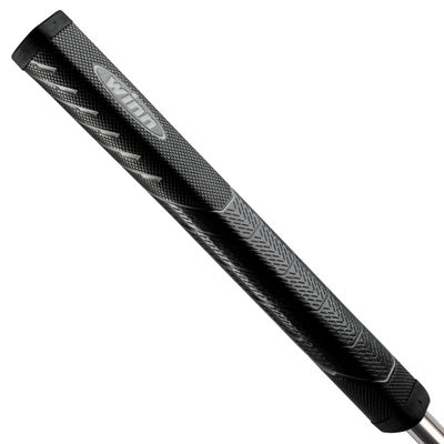 Winn NTP Black Putter Grip: Consistent No-Taper Design with Unique Pistol Profile for Light Grip Pressure. 1.10 Midsize+ Diameter for Added Stability