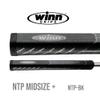 Winn NTP Black Putter Grip: Consistent No-Taper Design with Unique Pistol Profile for Light Grip Pressure. 1.10 Midsize+ Diameter for Added Stability view 2