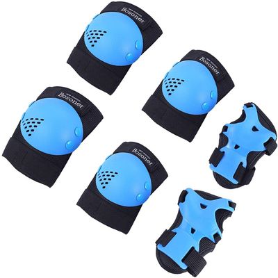 BOSONER Kids Knee Pads Set for 3-15 Year, Knee Elbow Pads and Wrist Guards for Boys/Girls, Child Protective Gear for Biking, Skating, Skateboarding, Roller Skating, Cycling, Scooter