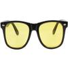Koming Classic Night Vision Sunglasses Night Driving Glasses Anti Glare Yellow Lens Cloudy/Rainy/Foggy (Bright black, Yellow) view 1