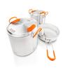 GSI Outdoors Glacier Stainless Steel Base Camper - Medium - 3 Pieces Cookset - Compact, & Durable Pot Pan for Camping view 1