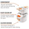 GSI Outdoors Glacier Stainless Steel Base Camper - Medium - 3 Pieces Cookset - Compact, & Durable Pot Pan for Camping view 4