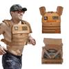 Adjustable Weighted Vest, WOD Cross Fitness, Weight Plates Carrier for Strength and Endurance Training and Running. For Men or for Women, 2 Patches Included [Tan] view 1
