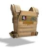 Adjustable Weighted Vest, WOD Cross Fitness, Weight Plates Carrier for Strength and Endurance Training and Running. For Men or for Women, 2 Patches Included [Tan] view 3