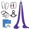 Aum Active Aerial Silks Starter Kit - Durable 9 Yards of Aerial Yoga Hammock with Hardware & Guide - Aerial Swing for Acrobatic Flying Yoga & All Levels (Aerial Rigging Point Up to 13ft) view 1