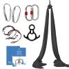 Aum Active Aerial Silks Starter Kit - Durable 9 Yards of Aerial Yoga Hammock with Hardware & Guide - Aerial Swing for Acrobatic Flying Yoga & All Levels (Aerial Rigging Point Up to 13ft) view 1