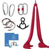 Aum Active Aerial Silks Starter Kit - Durable 9 Yards of Aerial Yoga Hammock with Hardware & Guide - Aerial Swing for Acrobatic Flying Yoga & All Levels (Aerial Rigging Point Up to 13ft) view 1