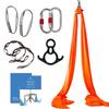 Aum Active Aerial Silks Starter Kit - Durable 9 Yards of Aerial Yoga Hammock with Hardware & Guide - Aerial Swing for Acrobatic Flying Yoga & All Levels (Aerial Rigging Point Up to 13ft) view 1