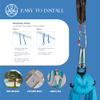 Aum Active Aerial Silks Starter Kit - Durable 9 Yards of Aerial Yoga Hammock with Hardware & Guide - Aerial Swing for Acrobatic Flying Yoga & All Levels (Aerial Rigging Point Up to 13ft) view 4
