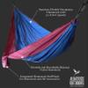 Albatross Outdoors XL Double Camping Hammock - Quality Breathable Ripstop Nylon - High Capacity - Includes Tree Straps and Carabiners: Quick and Easy Setup. view 3