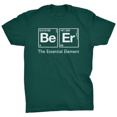 Beer Elements Funny Periodic Table Adult Humor T-Shirt for Men Women - F/Forest-4X