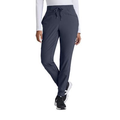BARCO One Boost Classic Fit Scrub Jogger for Women  Steel, 3-Pocket Mid-Rise Pants w/ 360 Spandex Stretch, Moisture Wicking, Anti-Static and Quick-Shed  Large, Tall Fit