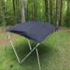 The Vortex Company Black Square Tube Frame 4 Bow Pontoon/Deck Boat Bimini TOP 10' Long, 97-103" Wide view 2