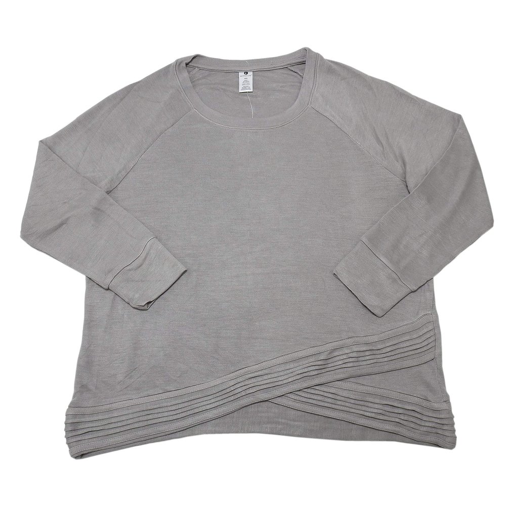 Active Life Womens Size Small Long Sleeve Modal Pullover Sweater, Silver Grey