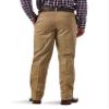 Wrangler mens Flat Front Relaxed Fit Casual Pants, Khaki, 35W x 36L US view 3
