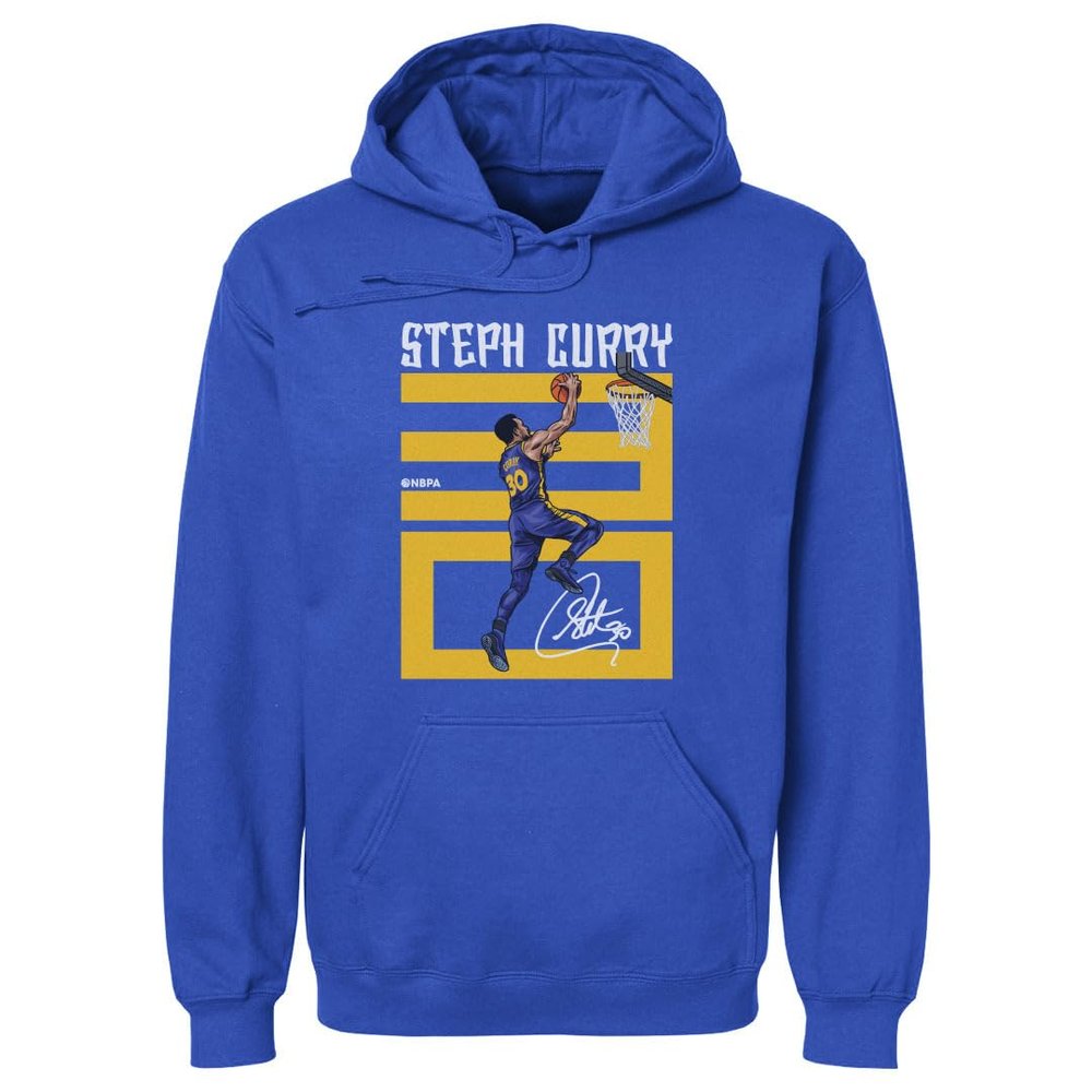 500 LEVEL Steph Curry Hoodie Sweatshirt (Hoodie, Large, Royal Blue) - Steph Curry Number Y WHT