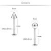 SCERRING 12PCS 14g Stainless Steel Balls & Spikes Labret Monroe Lip Tragus Cartilage Helix Earring Ring Body Piercing Jewelry 12mm - Mix Color view 3
