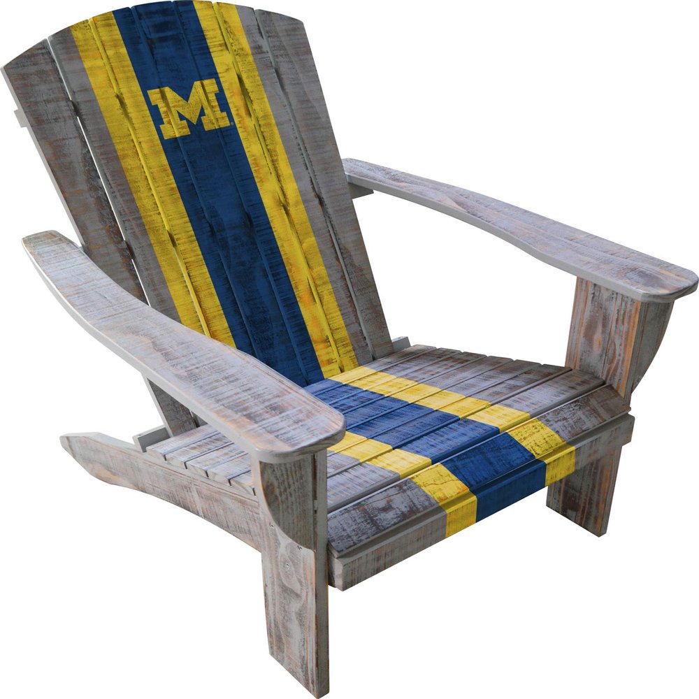 Imperial Officially Licensed NCAA Furniture: Wooden Adirondack Chair, Univ Of Michigan
