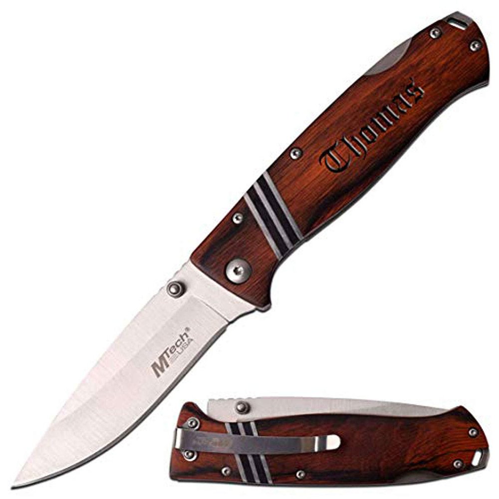 GIFTS INFINITY Free Engraving Pocket Knife (MT-966BR)