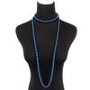 1920s Retro Faux Pearls Blue Beads Cluster Long Pearl Necklace 58" for Women Jewelry view 2