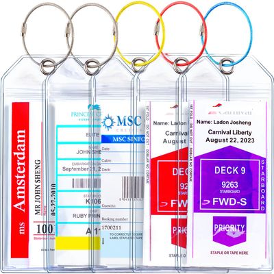 Cruise Ship Essentials for Carnival, Princess, NCL, MSC by JOLLYANTS, Cruise Luggage Tag Holders, Cruise Must Haves Waterproof & Reusable