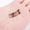 SCERRING 12PCS 16g Stainless Steel 3mm Balls & Spikes Labret Monroe Lip Tragus Cartilage Helix Earring Ring Body Piercing Jewelry 8mm - Mix Color view 4