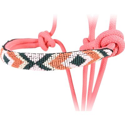 CASHEL Company Beaded Nose Rope Halter W/9' Lead, Pink (HTR-BRH-PNK)