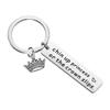 PLITI Graduation Inspirational Gift Princess Key rings Chin Up Princess or the Crown Slips Encouragement Keychain (Crown Slips Key) view 1