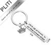 PLITI Graduation Inspirational Gift Princess Key rings Chin Up Princess or the Crown Slips Encouragement Keychain (Crown Slips Key) view 2