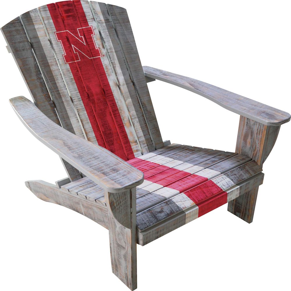 Imperial Officially Licensed NCAA Furniture: Wooden Adirondack Chair, Univ Of Nebraska