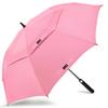 ZOMAKE Golf Umbrella Windproof, Extra Large Oversized Heavy Duty Double Canopy for Rain, Sports Games & Push Cart(68inch,Pink) view 1