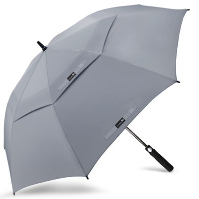 ZOMAKE Golf Umbrella Windproof, Extra Large Oversized Heavy Duty Double Canopy for Rain, Sports Games & Push Cart(68inch,Grey)