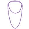 1920s Retro Faux Pearls Purple Beads Cluster Long Pearl Necklace 58" for Women Jewelry view 1