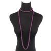 1920s Retro Faux Pearls Purple Beads Cluster Long Pearl Necklace 58" for Women Jewelry view 2