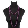 1920s Retro Faux Pearls Purple Beads Cluster Long Pearl Necklace 58" for Women Jewelry view 3
