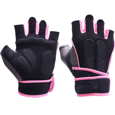 Kmgjc Breathable Silicone Non-Slip Sports Gloves Weightlifting Gloves Men and Women Fitness Gloves Equipment Strength (Size : S16-18.5)