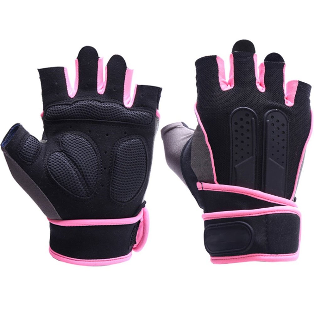 Kmgjc Breathable Silicone Non-Slip Sports Gloves Weightlifting Gloves Men and Women Fitness Gloves Equipment Strength (Size : S16-18.5)