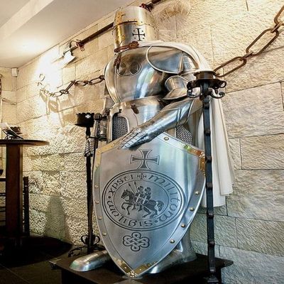 ARTIZANSTORE Medieval Knight Suit of Armor Combat Full Body Armour Wearable Knight Body (Steel)