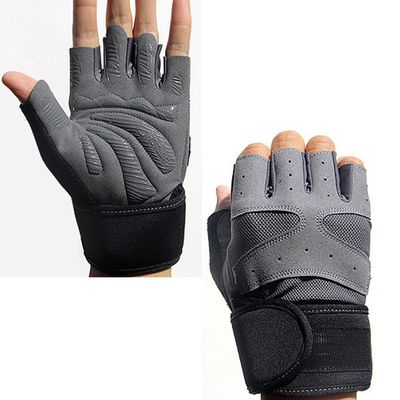 Kmgjc Breathable Silicone Non-Slip Sports Gloves Weightlifting Gloves Men and Women Fitness Gloves Equipment Strength (Color : A, Size : M19-21CM)