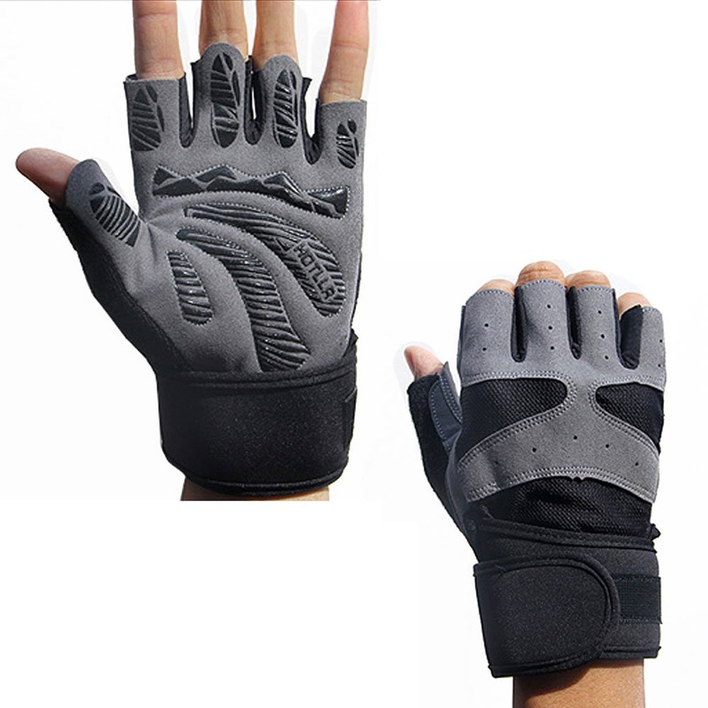 Kmgjc Breathable Silicone Non-Slip Sports Gloves Weightlifting Gloves Men and Women Fitness Gloves Equipment Strength (Color : C, Size : S16-18CM)
