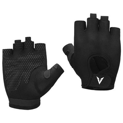 Kmgjc Breathable Silicone Non-Slip Sports Gloves Weightlifting Gloves Men and Women Fitness Gloves Equipment Strength (Color : Black, Size : L20-21cm)
