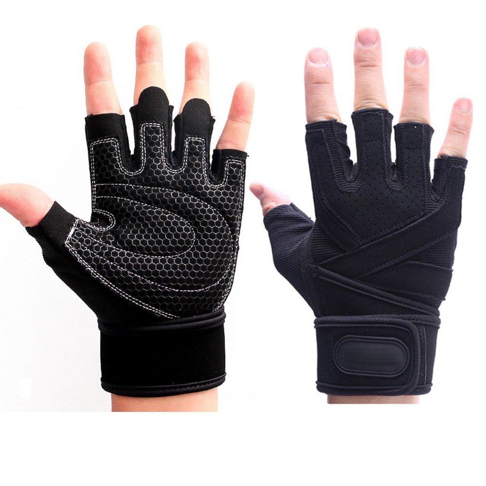 Kmgjc Breathable Silicone Non-Slip Sports Gloves Weightlifting Gloves Men and Women Fitness Gloves Equipment Strength (Size : XL21.6cm-24cm)