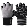 Kmgjc Breathable Silicone Non-Slip Sports Gloves Weightlifting Gloves Men and Women Fitness Gloves Equipment Strength (Color : Gray, Size : M18-20) view 1